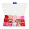 Aupuru Tsumami Zaiku Chirimen Felt Fabric with 14 Solid 10 Pieces Each Flower Fabric, Pre-Cut Fabric, Washers, Scraps, Colors, Colors, Patterns, (Pink