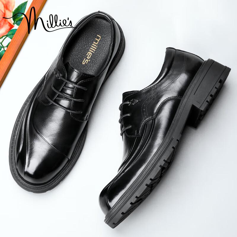 Millies Men s U2018 Leather Platform Derby Shoes 42