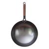 Round Bottom Wok, Cast Iron Pan, Raw Iron Stir-Fry Pan, 32cm, Uncoated, Lightweight, Non-Stick, Stainless Steel, Household Cooking Pa