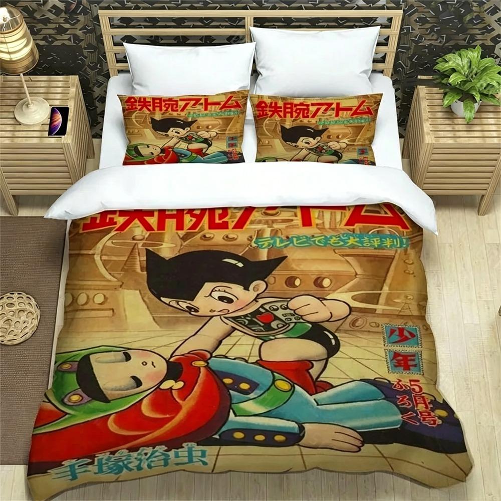 Animation A-Astro Boy Sheets Quilt Covers Bedding Dormitory Sheets Three-piece Bedding Set 2/3-piece Soft Warm Bedding Set