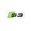 New ABS badge modified sticker TTS TTRS green badge A SQ3 SQ7 S3 S4 S5 S6 S7 S8 RS3 RS5 RS7 trunk letter.Exterior parts