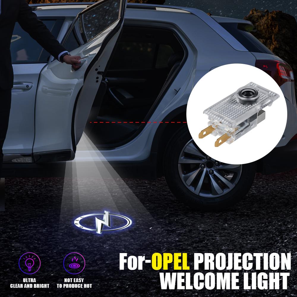 2/4Pcs LED Car Door Welcome Lights Ghost Projector Lamps Decoration Auto Exterior Accessories Only Suit For Opel Insignia 2009
