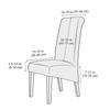 1PC Stretch Polar Fleece Chair Cover XL Size & M Size Chair Covers Twill Jacquard Long Back Seat Case Dining Room Cheap Fabric