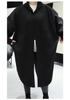 Plus Size Women's Hooded Long Sleeve Midi Trench Coat 300 Jin Fat MM Slimming Jacket