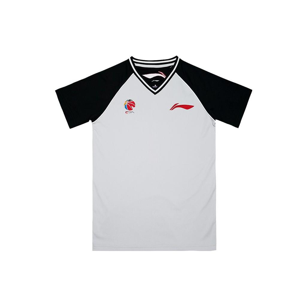 Li Ning T Shirts Men s Microcrystalline Gray V neck Moderate Straight Fit ATSR567-1 XXXL