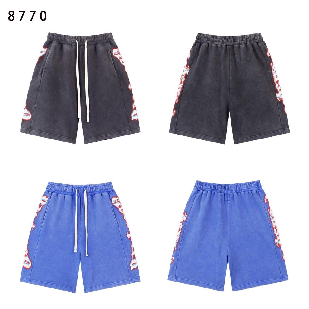 Retro American Tide Hip Hop Washed Terry Shorts