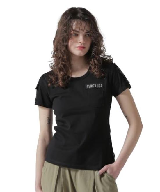 

AVIREX FATIGUE T-SHIRT WOMEN L 010 black 783-5935603 чёрный