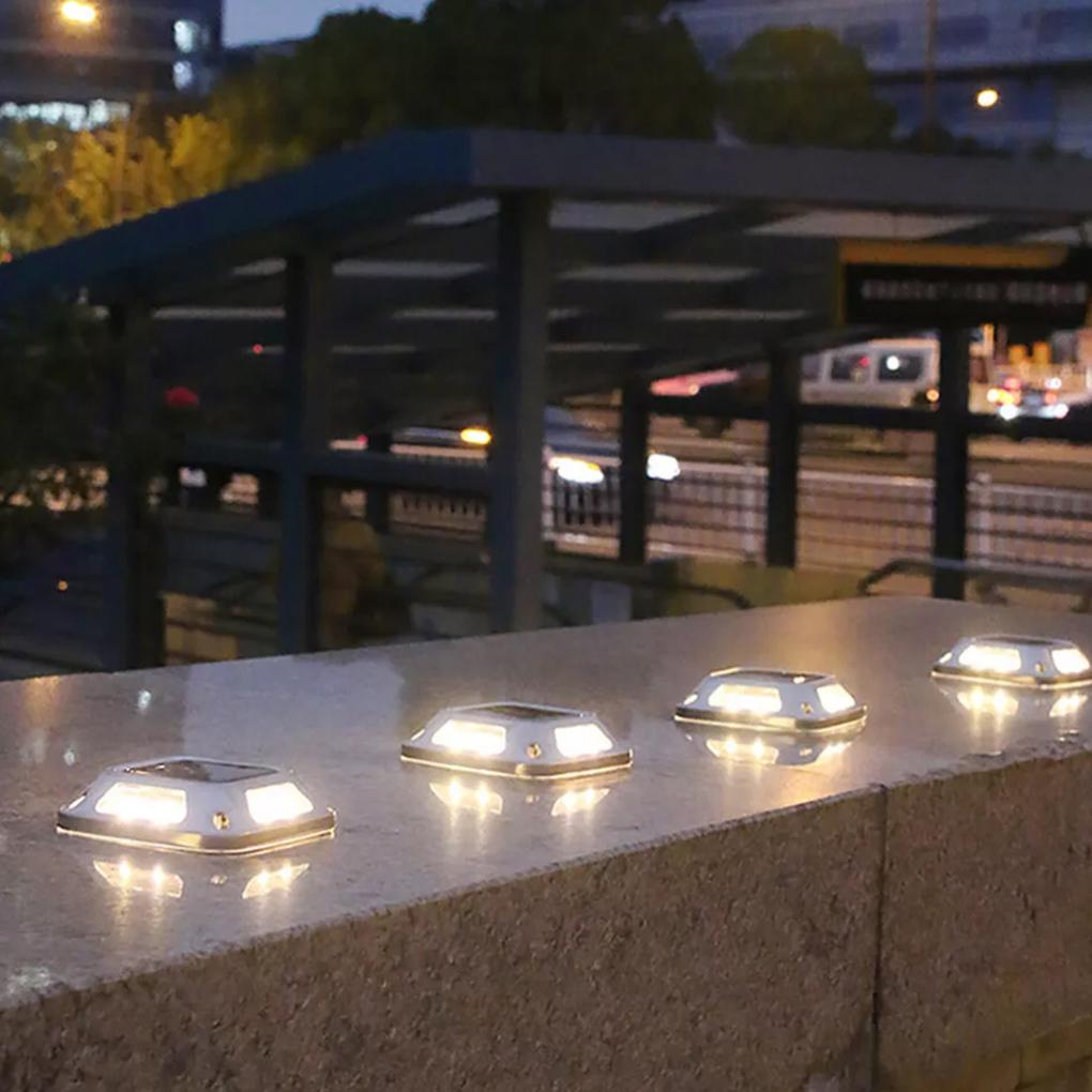 Solar Ground Light 8 LEDs Warm Light Solar Waterproof Garden Lamp Outdoor Courtyards Driveway Marker Light Wall Lights