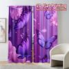 Set Of 2 Flat Printing Jit Curtains Without Rod Butterfly Veil Popular Drapes Durable Polyester Fabric Curtain