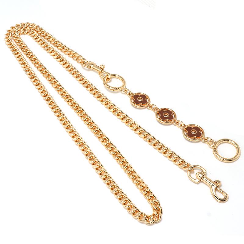 Abnehmbarer Glücksklee Taschenkettenriemen - Vielseitiges dekoratives Metallaccessoire für Crossbody und Rucksack