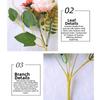 5 Heads Simulated Rose Curled Small Artificial Rose Flowers New Vintage Silk Rose  Home Decor