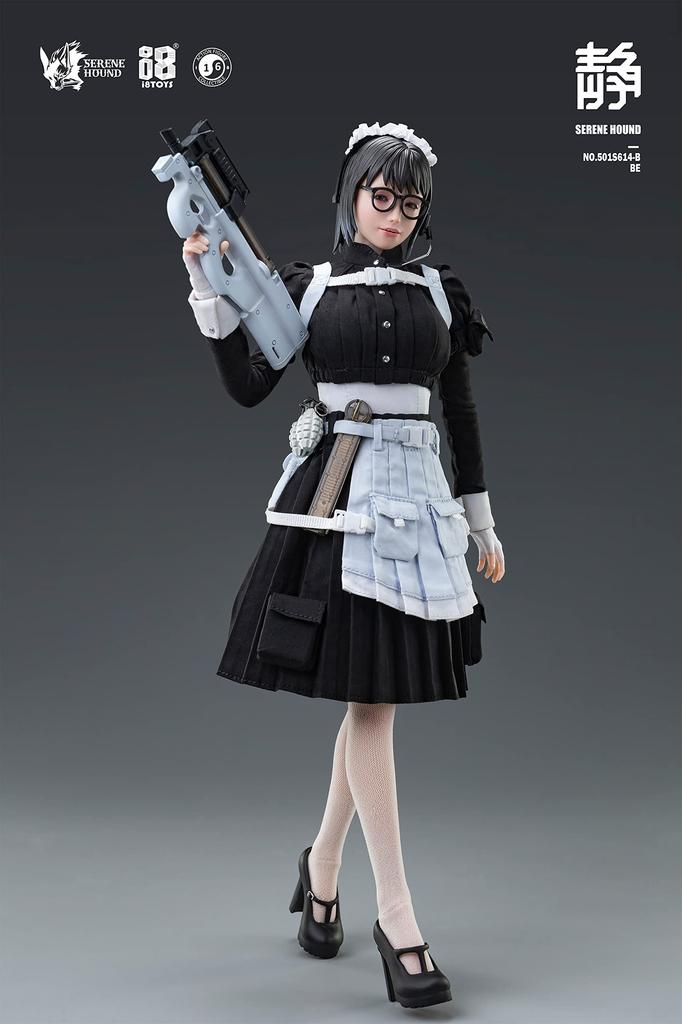 I8TOYS SERENE HOUND Series 501S614 B Cerberus Maid Corps Bey Scale and Metal Action Figure 1/6 PVC, Silicone, Pre-painted