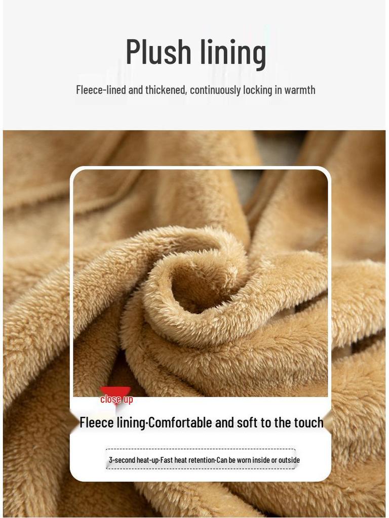 Women's Thick Fleece-Lined Jacket - Warm, Casual, Stand-Up Collar Cardigan for Autumn & Winter