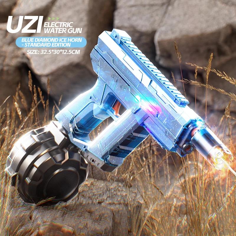 UZI Water Gun Toy Swimming Pool Play Water Adult Shots Games Outdoor High Pressure Water Gun Summer Toys for Kids Children