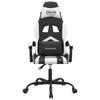 Gaming Chair Black and White Artificial Leather