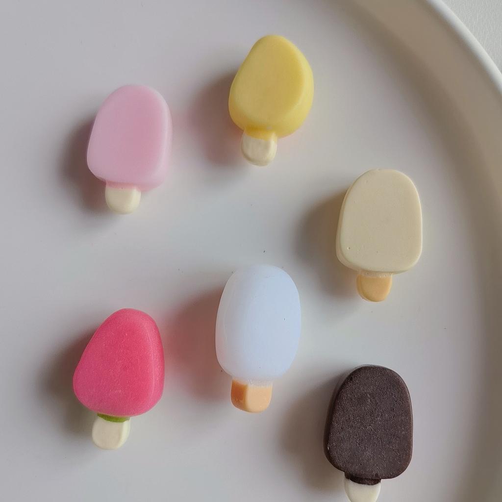 Lovely Chocolate Strawberry Ice Cream Popsicle Summer Resin Charms Cute Food Crafts or DIY Jewelry Making