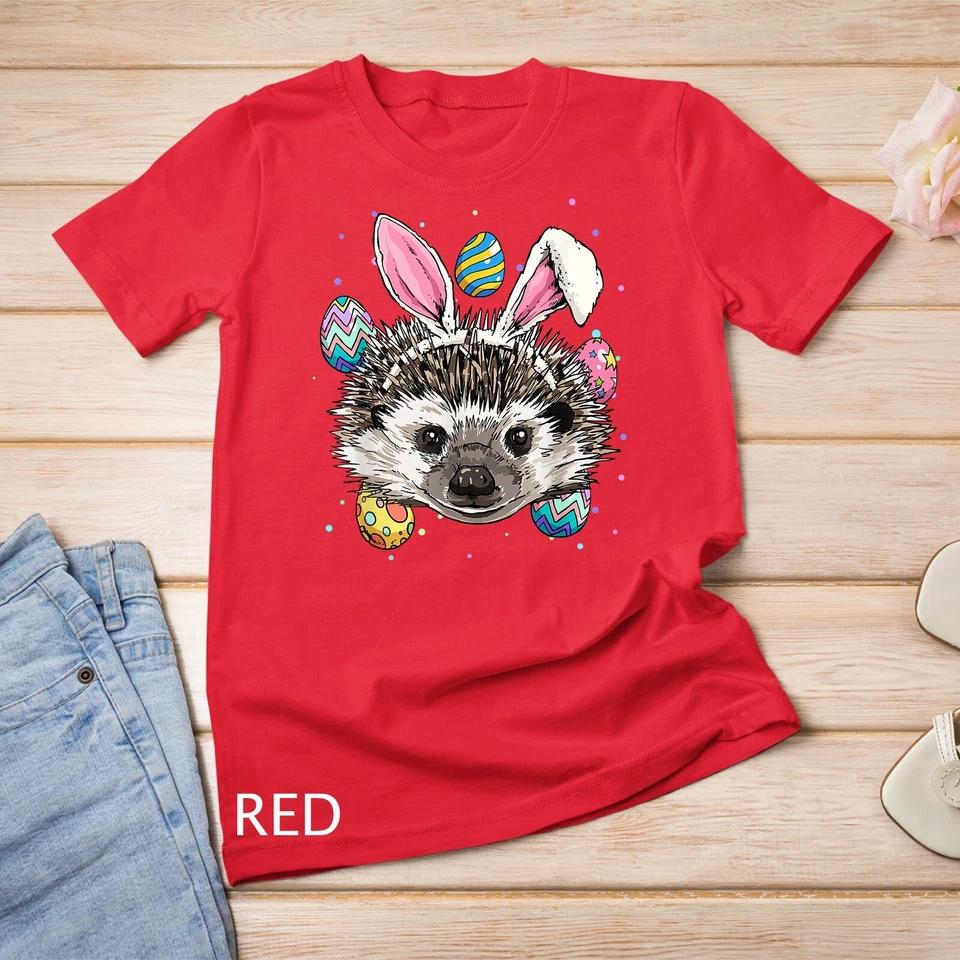 Easter Bunny Hedgehog Shirt Funny Easter Hedgehog Gifts Unisex T-shirt 8 S