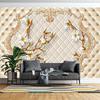 3d Flower Wallpaper Yellow Rose Vine 3d Solid Circle Soft Pack Wall Papers Floral Wall Murals Home Decor