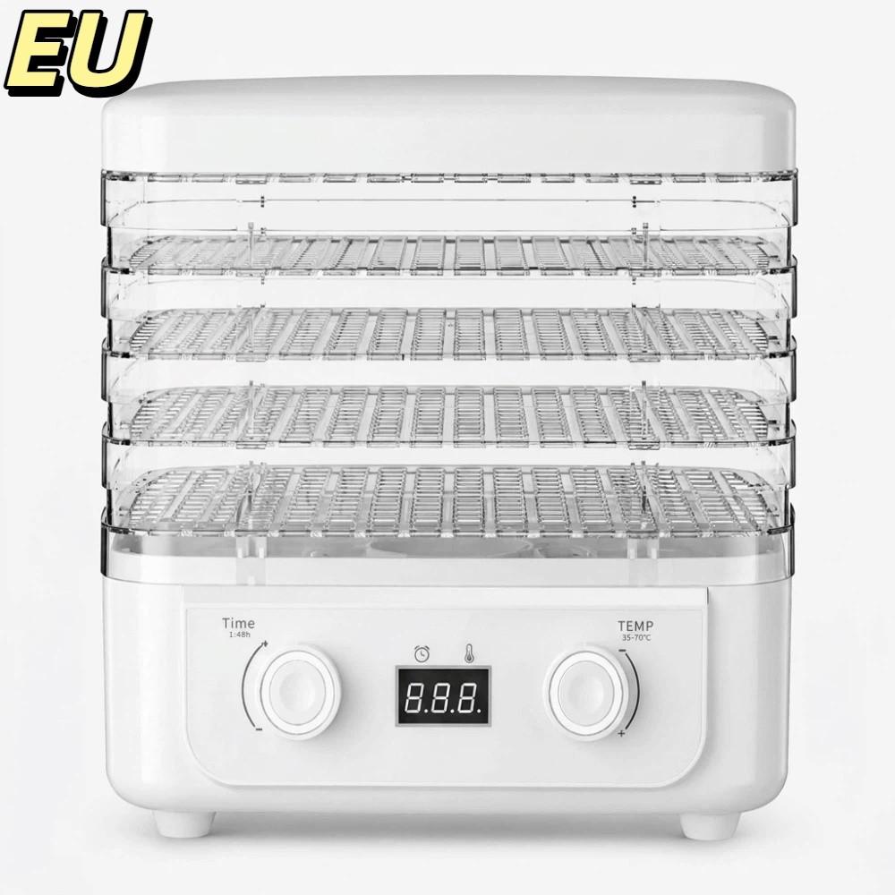 5 Layers Fruit Dryer Thermostatic Drying Machine for EU/US/UK DIY Food Production White-EU