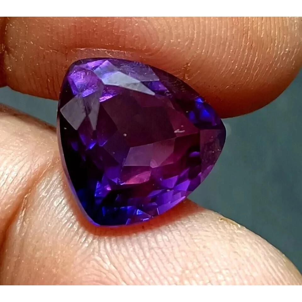 Natural Purple Blue Trillion Sapphire Ceylon 10-12 Ct Beautiful Gemstone