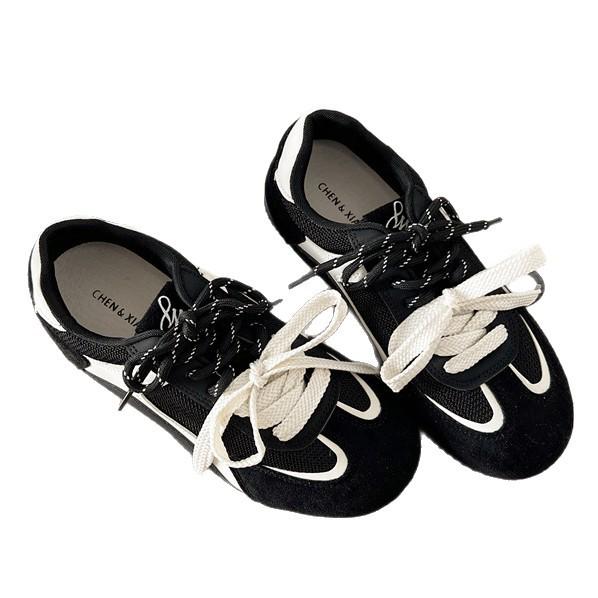 Queen Fan Black Retro Platform Training Shoes Women's 2025 New Autumn Skirts Versatile Low-top Sneakers