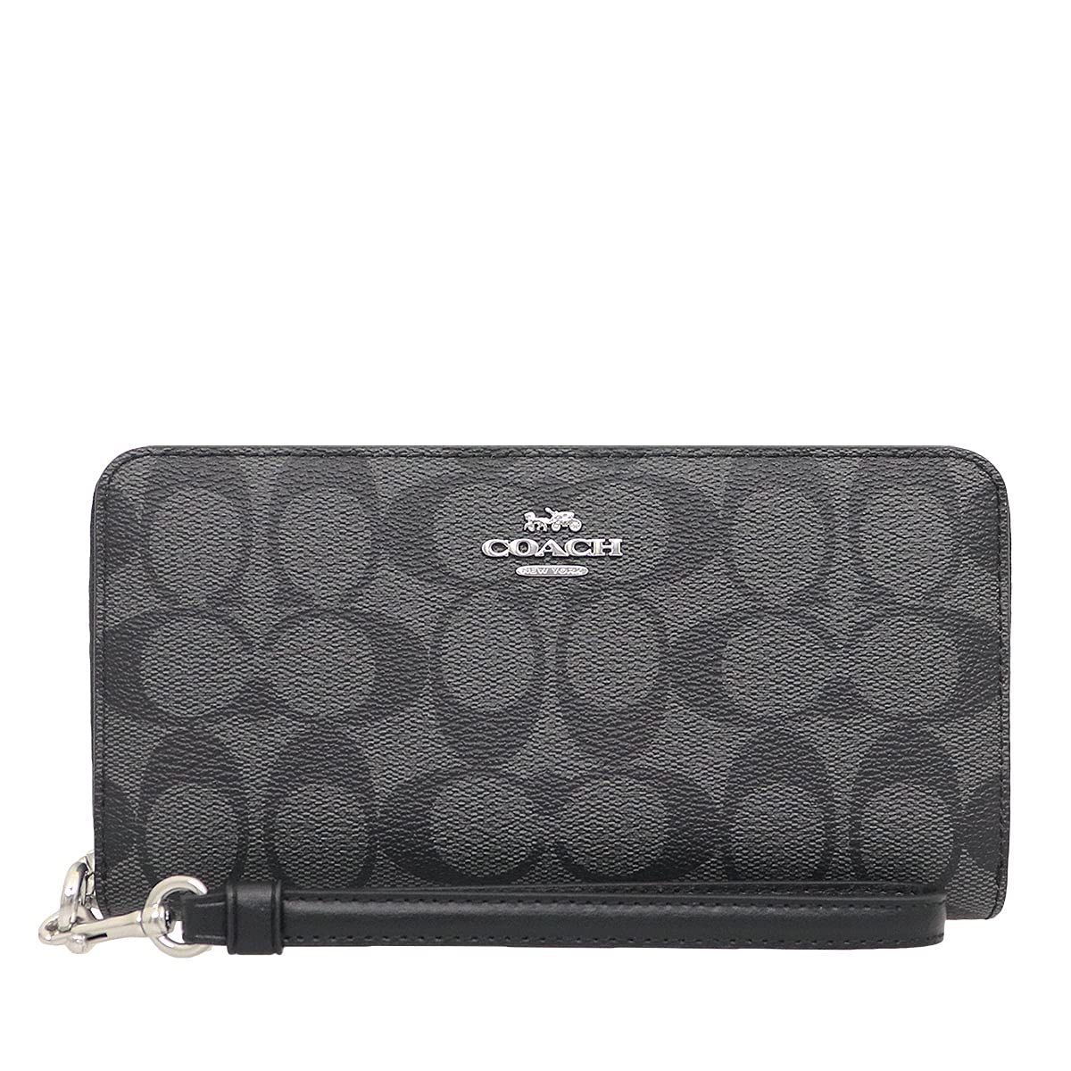 

Длинный кошелек COACH FC4452 C4452 Черный дымчатый x Черный фирменный длинный кошелек на молнии [Coach] (с ремешком) Женская [Товар Outlet] [Бренд] [Товар]