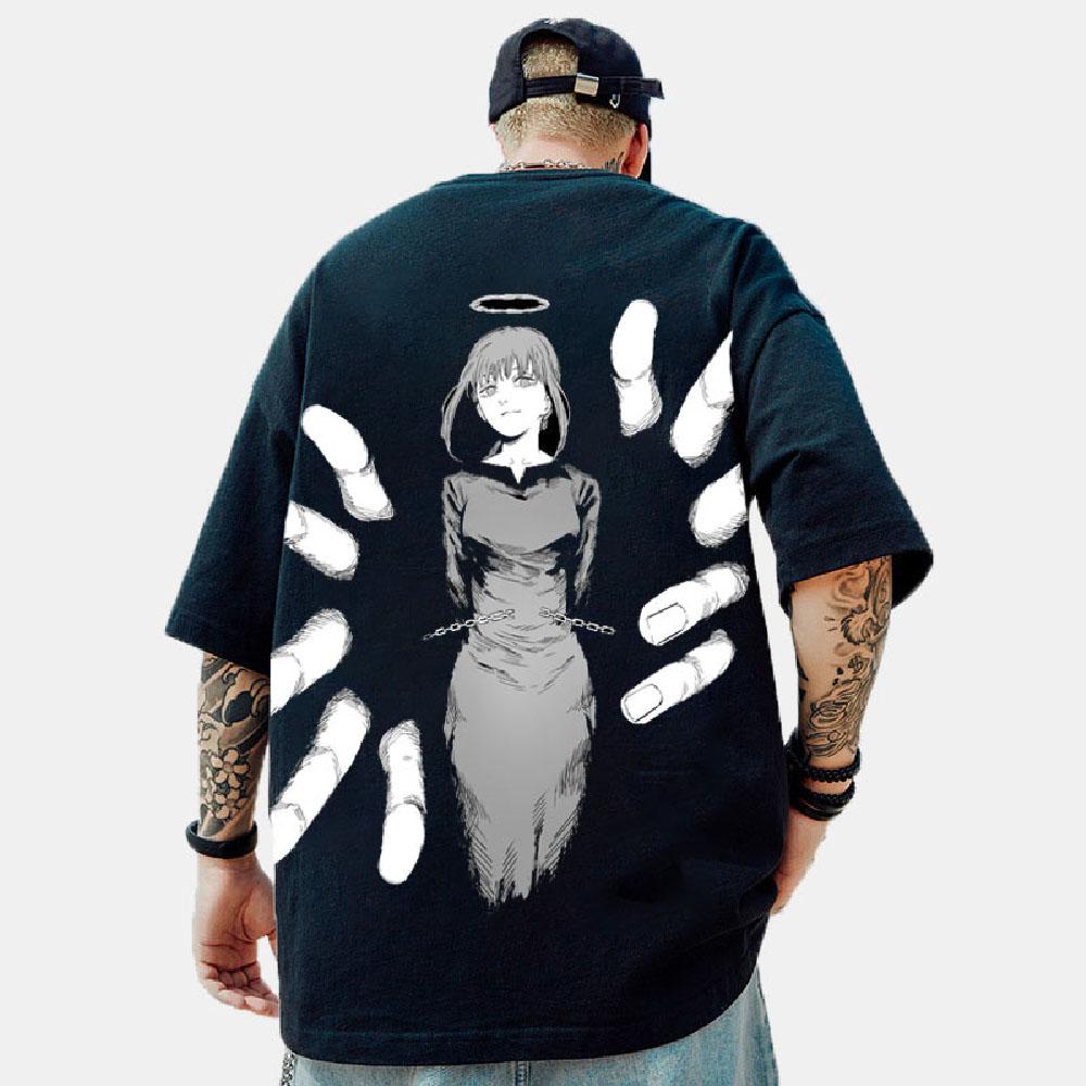 2024 Men's Skull Print 3d T-Shirt Street Casual Loose Creative Horror Oversize Short Sleeve Tops Tees Daily Streetwear Clothing