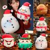 Adorable Plush Christmas Santa Snowman Character Toy Soft And Cuddly Holiday Decor
