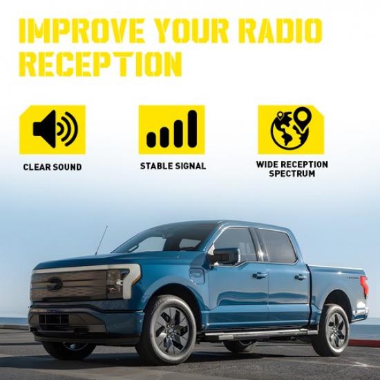 12" Antenna Stainless Power Mast Radio AM/FM Suitable For Car With 0.5Cm Screw S