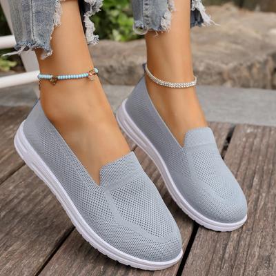 Mode Damen Freizeitschuhe Sommer Slipper Einfarbig Sneaker Damenmode Mesh Atmungsaktiv Freizeitschuhe Rutschfest Walking Flache Slipper