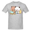 Funny Dudu Bear And Bubu Panda Watching Movie Together Unisexs Printed Tshirt Unisex T Shirtshirt Gym