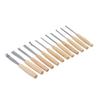 12-teiliges Holzschnitzwerkzeug-Set mit Holzgriff und Stahlmeißel für die DIY-Holzbearbeitung und Gravur