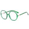 new polygonal Plain glasses anti blue light eyeglass frame retro personality large fashion eyeglasses for women men