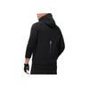 Li Ning Fitness Series Solid Color Outdoor Casual Sports Zipper Hooded Fleece Long Sleeve Jacket Men jackets Black AWDU069-1