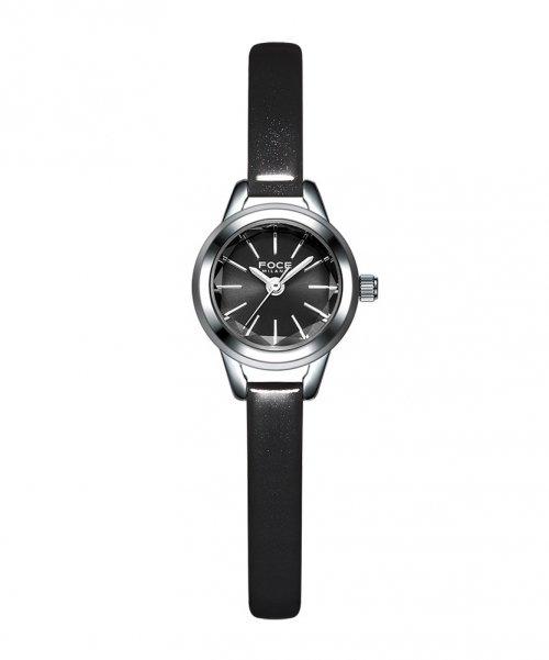 

[FOCE LADY] FOCE LADY 18mm Women s Black Leather Watch FM1905L-BK FREE