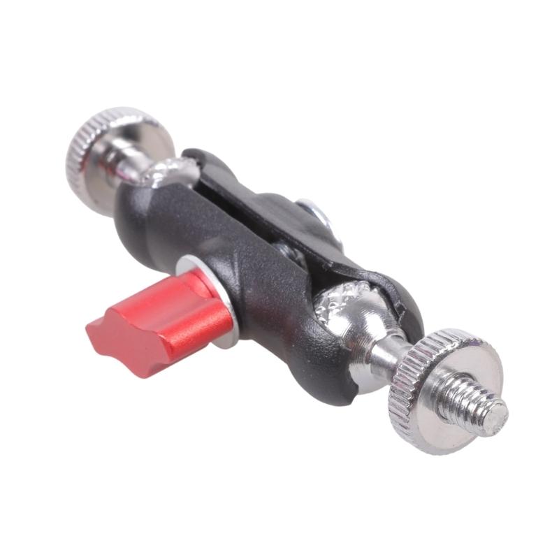 Flexible 1/4Inch Camera Screw Connector Double Male Threaded Rotating Adapter for DSLR Monopod Light Stand