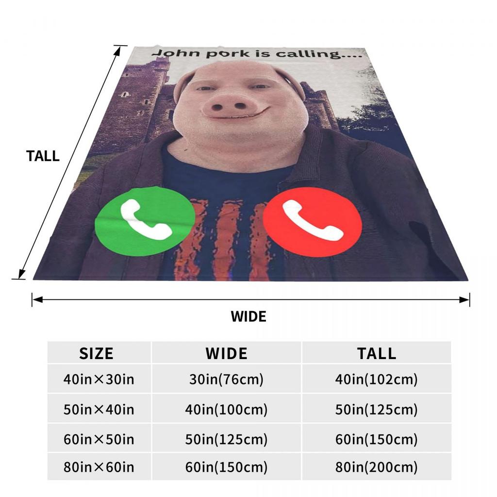 John Pork ruft Weiche Warme Flanell-Kuscheldecke Vielseitige Decke für Bett Wohnzimmer Picknick Reisen Zuhause Sofa