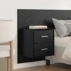 vidaXL Kopfteil mit Schrank 3 stk. Schwarz Eichen-Optik Holzwerkstoff
