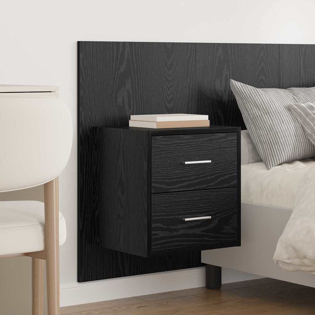 vidaXL Kopfteil mit Schrank 3 stk. Schwarz Eichen-Optik Holzwerkstoff