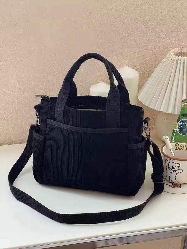 Women's Canvas Tote Bag Multi-Functial Large Capacity Crossbody Bag Student Casual Commuter Handbag Designer Bag