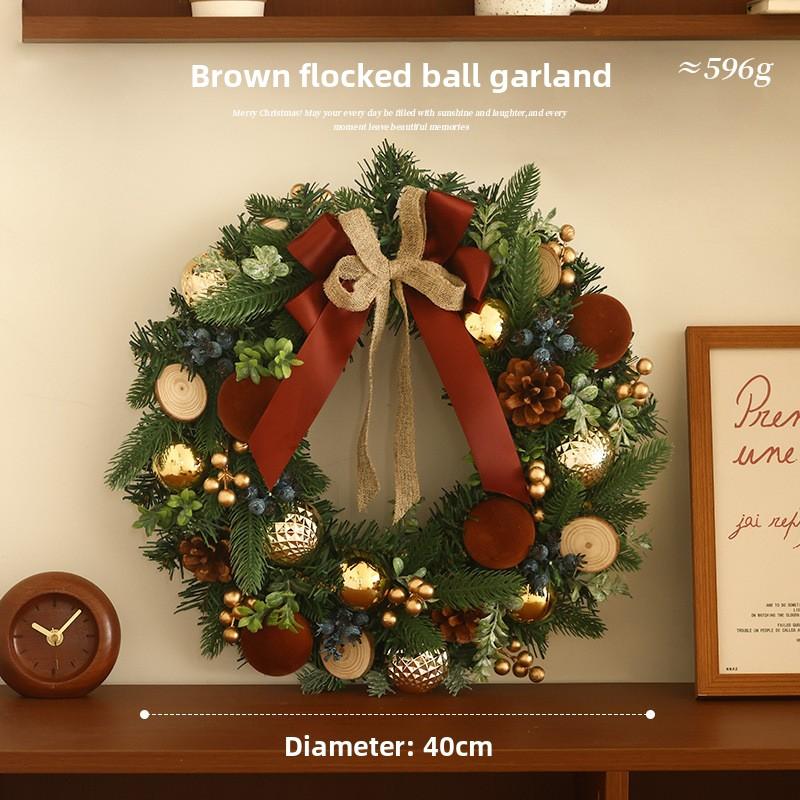 Christmas Decoration Wreath Pendant Photo Decoration Scene Arrangement Rattan Christmas Tree Pendant Peripheral Wall Hanging Door Hanging