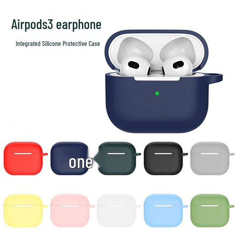 

AirPods 3 Silicone Protective Case with Liquid Feel - Soft Shell for Third Generation Bluetooth Earbuds Silicone Case - White