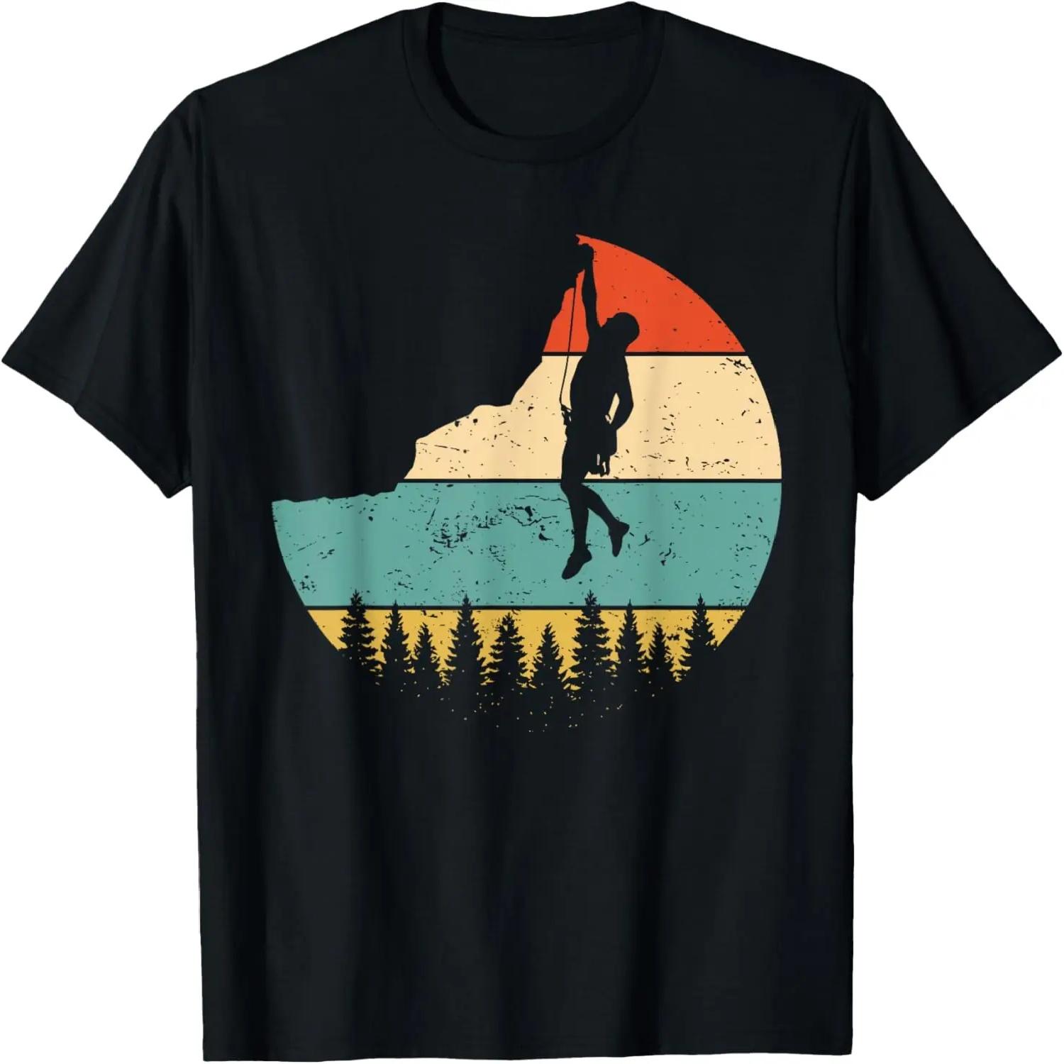 Винтажная футболка для скалолазания - Альпинист S чёрный