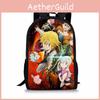 Seven Deadly Sins Canvas Laptop Backpack Unisex School Bag For Daily Use