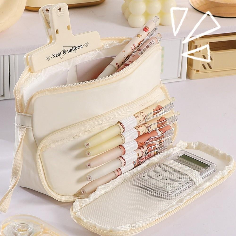 Double-layer Ladder Pencil Case Zipper Stationery Bag Organizer Supplies Kawaii Pencil Bag  School