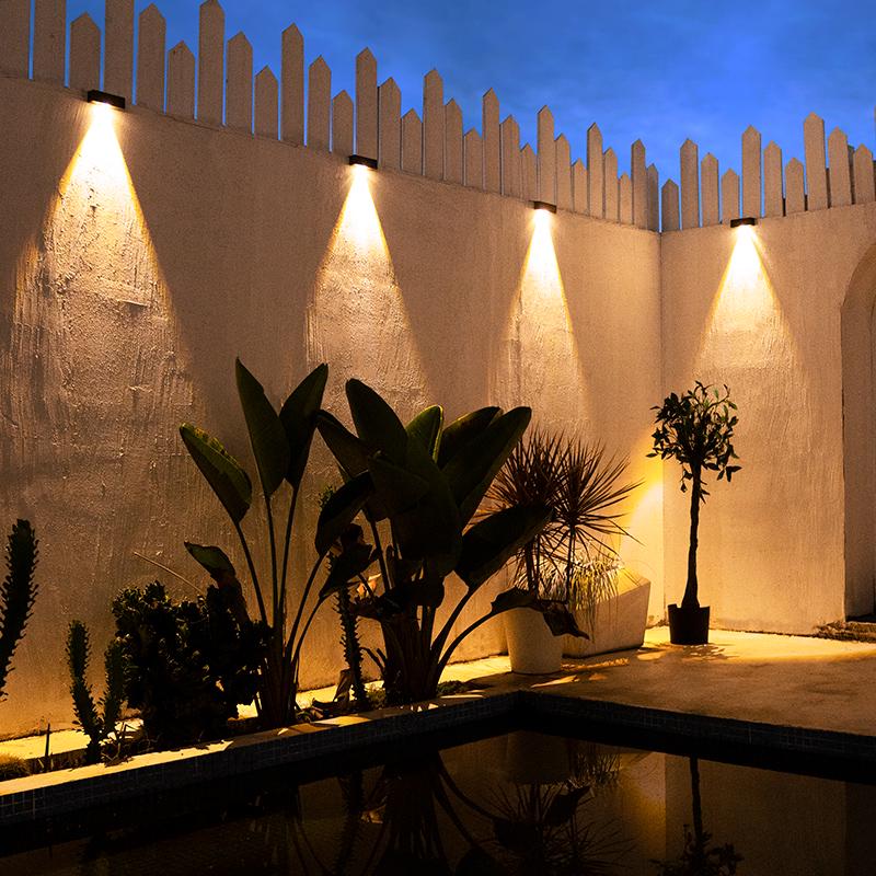 Waterproof Solar Wall Light for Courtyard, Villa, Garden, and Home - Outdoor Atmosphere Lighting