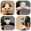 Cute Panda Plush Hair Clip Handcrafted Cartoon Clip For Women's Hairstyles