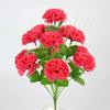 2Pcs Artificial Carnation Realistic 12 Head Fake Silk Flower Wedding Party Indoor Outdoor