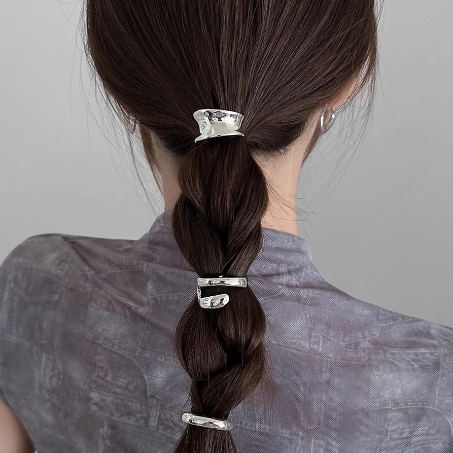 Pinces à cheveux géométriques chics en métal Épingles à cheveux simples Queue de cheval basse Pinces à cheveux Femmes Filles Mode Autocollants pour cheveux Accessoires