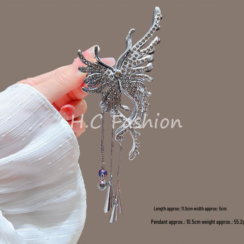 Lily of the Valley Floral Tassel Hair Claw - Ancient Style Women's Accessory